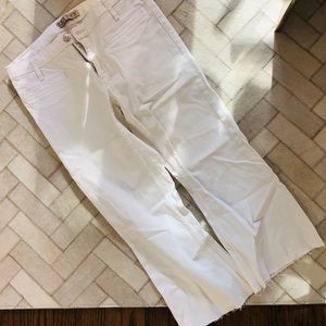 WHITE ZARA CROPPED JEANS NEVER WORN SZ 6